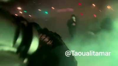 French police being wrecked during protest against a law based on prevent citizen to record cops. 4 days ago, a video leaked showing 3 cops beat a man for nothing and yelling racist insults to him.