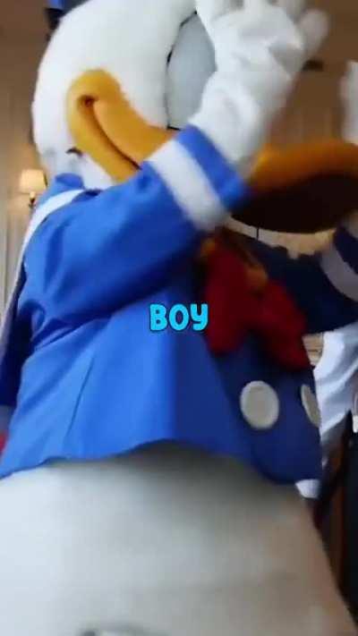 Disney characters run into the main one