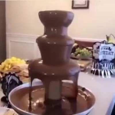 The chocolate fountain has turned on you