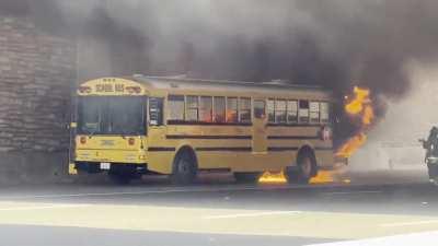 School Bus on Fire 🚌🔥😱