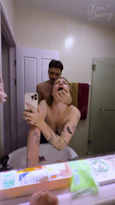Hard fuck in the bathroom