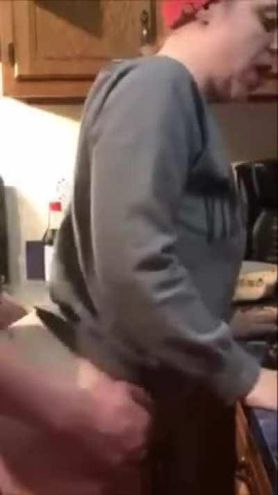 Fucked hard in the kitchen