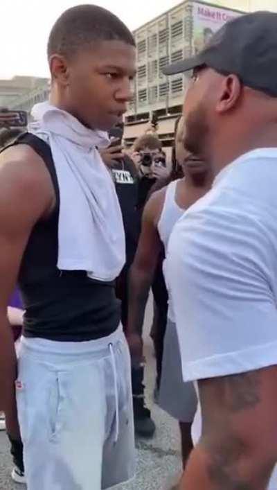 Parental training done right on the spot by stranger.