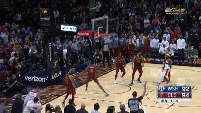 [Highlight] Kyle Kuzma drills the corner three to give Wizards the lead with 11.4s to go