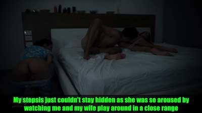 My wife woke up as my Step-Sister was sucking my cock, and I had an amazing fuck session with my slutty wife