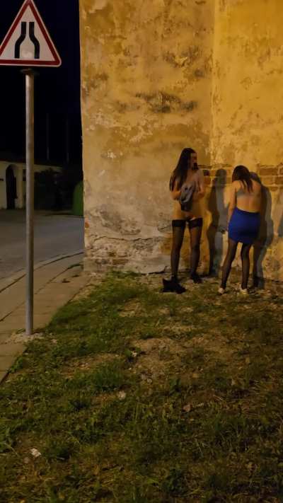 Caught chaning clothes outdoors