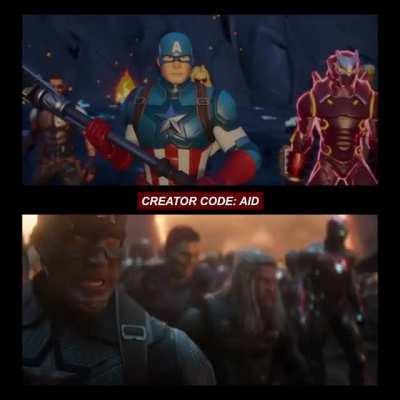 We did our best to create a scene from Avengers in Fortnite!