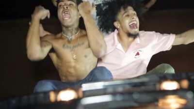 A video of XXXTENTACION and WifiIsFuneral performing 01 MANIKIN