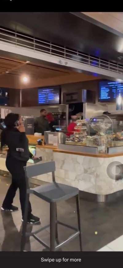 Smh Shenanigans At The Airport On MLK's birthday at that. Manager holding Employees who was fired items hostage