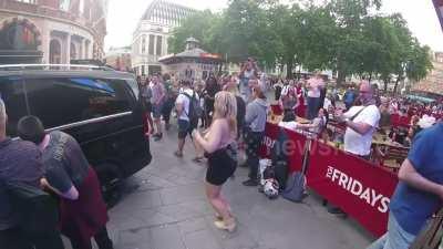 Woman Flashes Tits For Singer Liam Gallagher