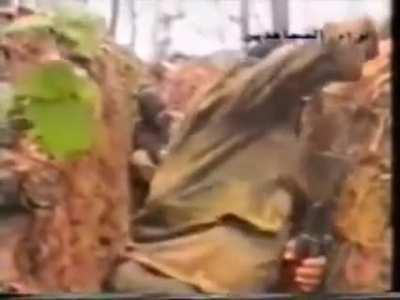 Mujahideen Fighters Engaged in Heavy Fighting Against Serb Forces in the Mountains of Central Bosnia