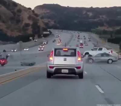 I wonder what the motorcycle did to get that reaction