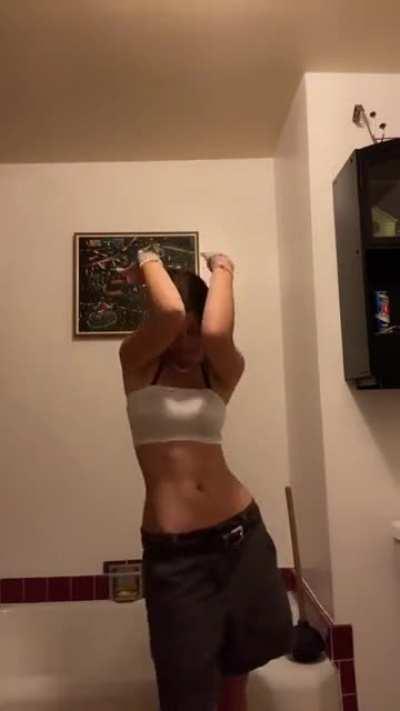 White Bra and Shorts