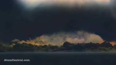 AI colorized atomic cannon test 1953