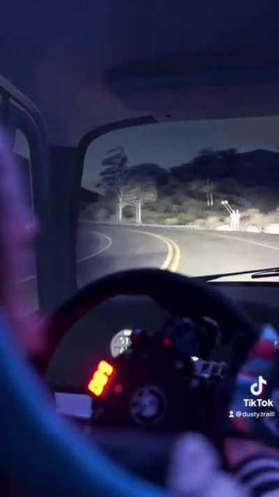 I was cruising to Nightcall in a driving sim, so I had to do it