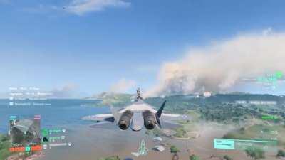 Parachuting enemy lands on my airplane and tries to shoot me