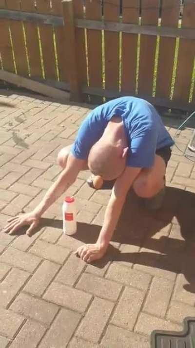 Superglued an egg to his friend’s head and told him to balance it.