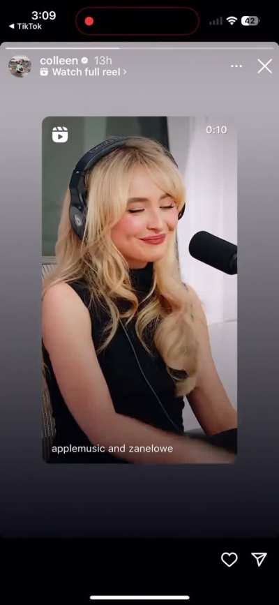 On her Instagram story. She’s delusional 