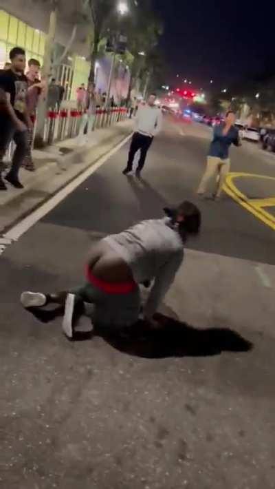 Knocked his cheeks out