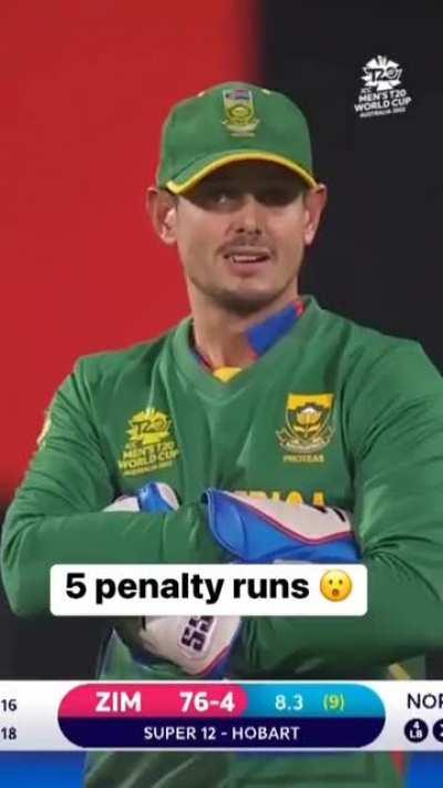 ZIM was awarded 5 runs penalty. But Why???