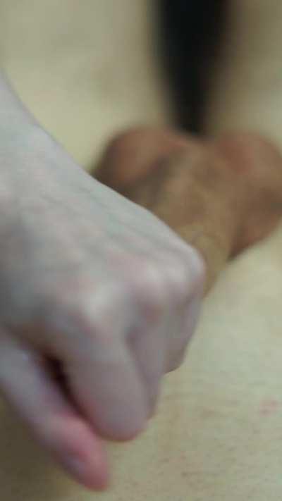 The main thing is to hold him with both hands so that he gets more pleasure