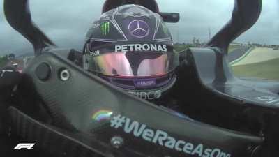 ONBOARD: Hamilton reacts as he breaks Schumacher's Formula 1 race win record