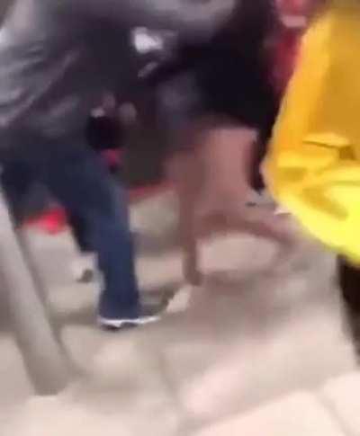 She Shouldn't have challenged a guy who is 10 times stronger than her!