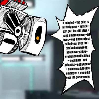 Chell gets ratio’s (real) (voice from uberduck)