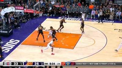 [Highlight] Westbrook with the high-IQ tap to Powell on the fast break to save the play