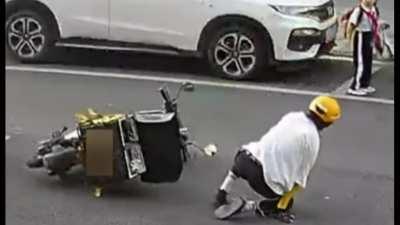 Crossing the street without looking, twice