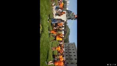 Statue teardown at The Legislative