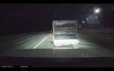SUV hits the back of a truck