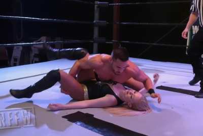 Penelope Ford pinned by Male (AI)