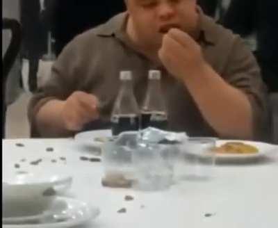 to take away the food