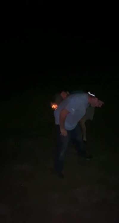 While I light a firework out of my ass