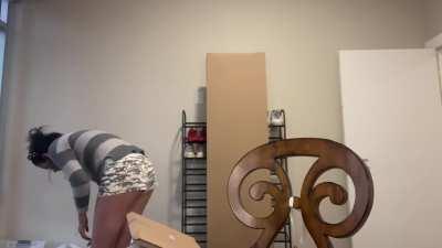 Cleaning up the room