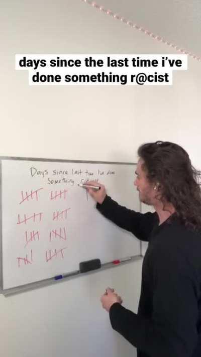 days since the last time i've done something r@cist