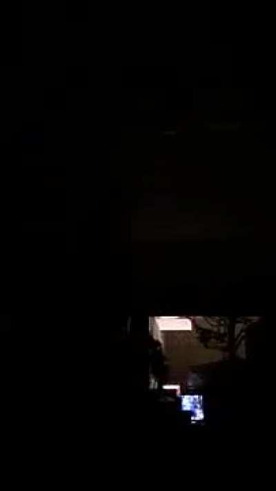 Microwaving glowing material