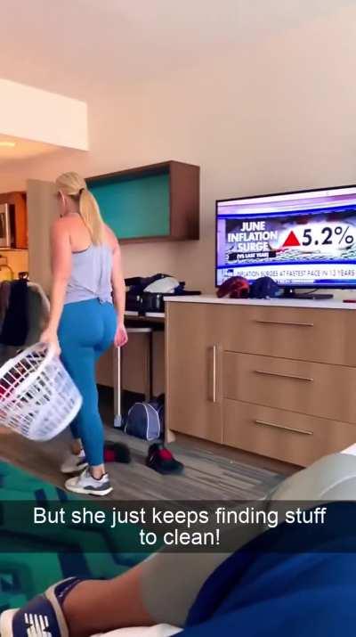 There was a problem with the hotel rooms and you ended up with your classmate's hot mom