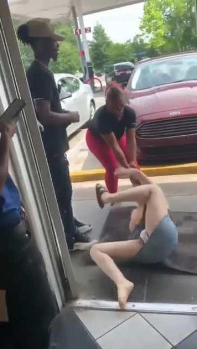 Female fights over a pizza pizza!