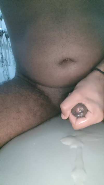 Need someone to lick up all this cum