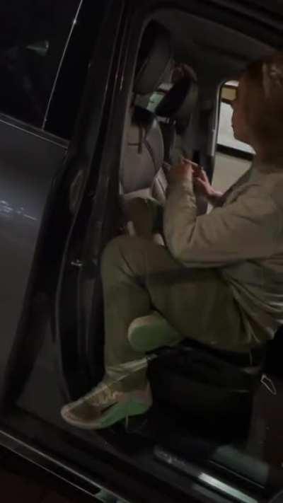 Unwanted passenger in Walgreens parking lot