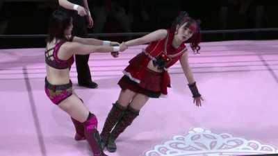 [TJPW] Outstanding team work by Maki Itoh, Miyu Yamashita and Mizuki