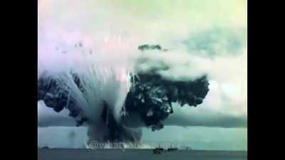 Kamikaze attack on ammunition ship USS John Burke and the resulting explosion