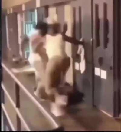 Brutal prison beat down