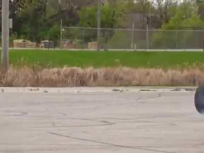 Stunt riding a zx10r stretched motorcycle!