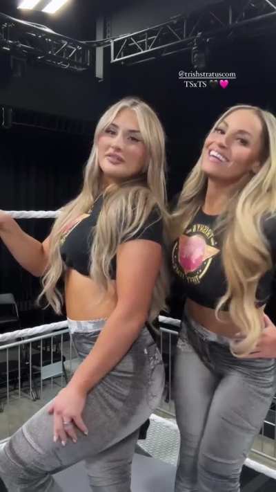Tiffany Stratton and Trish Stratus