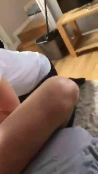 When we returned from summer break, I found out that my best friend had had a growth spurt over the summer. He's definitely 3 or 4 inches longer now than he was.