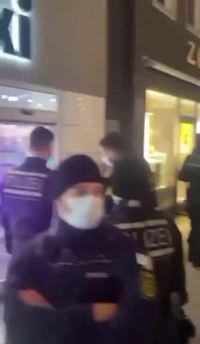 Dirty Anti vaxx Non mask wearing old lady gets arrested for spreading Covid The Germans really know how to handle dirty people
