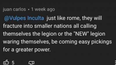 When you comment on an fnv video